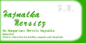 hajnalka mersitz business card